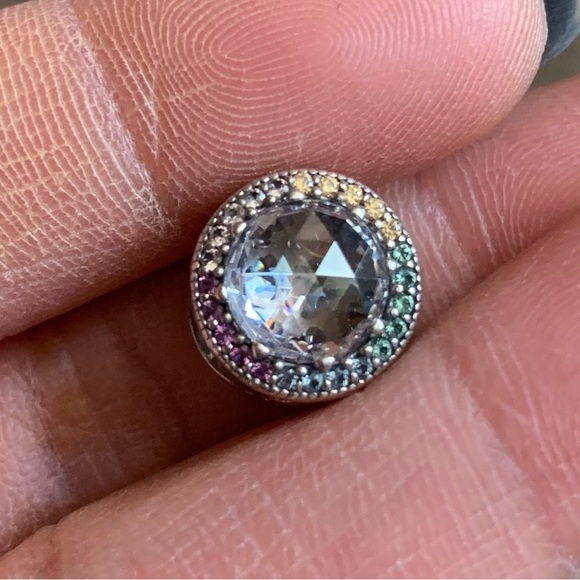 Retired Pandora Multi-Color Radiant Hearts Charm, Multi-Colored Cubic Zirconia - Picture 4 of 10